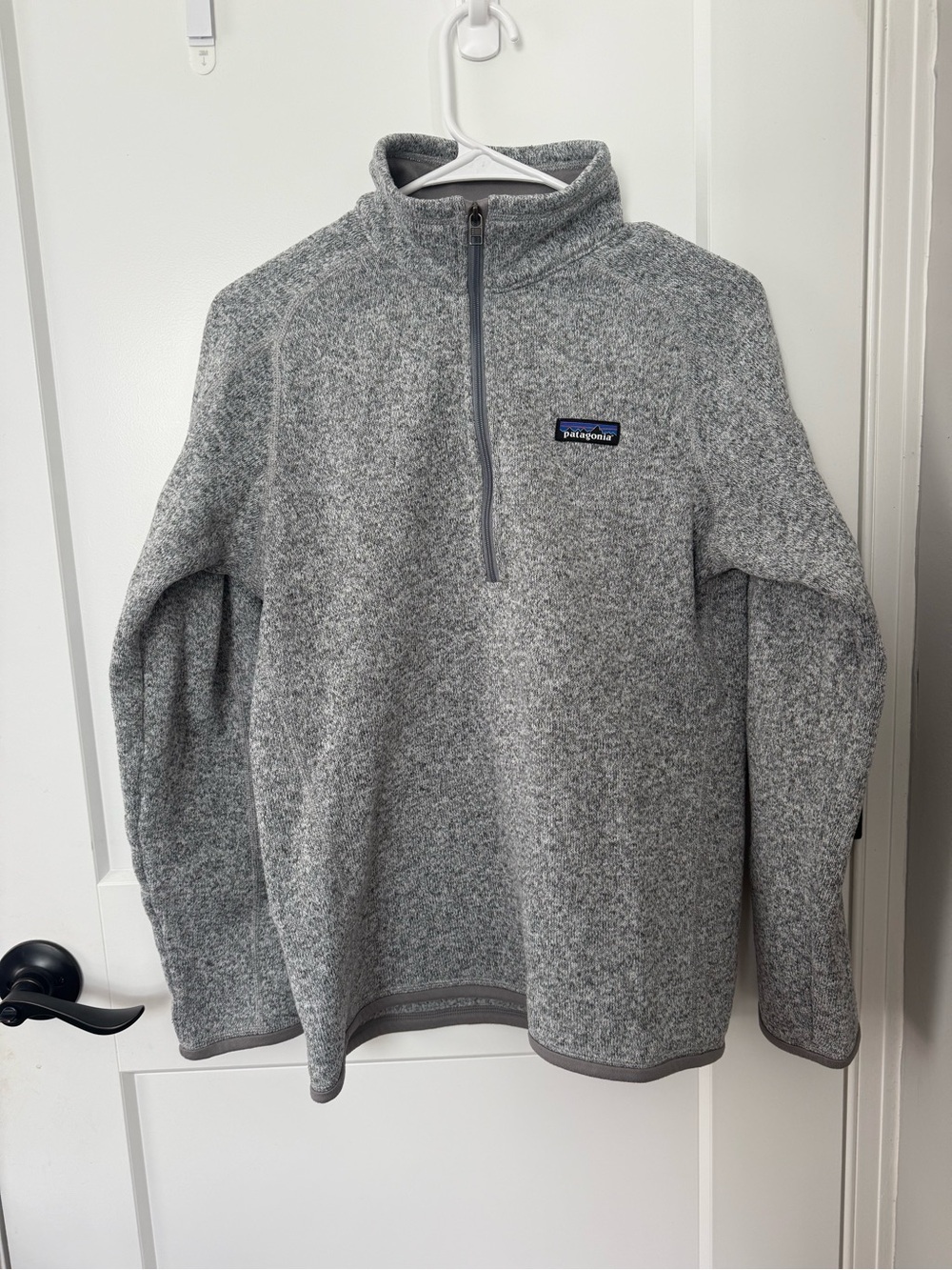 Patagonia Men's Heather Gray 1/4 Zip Sweater Fleece Pullover